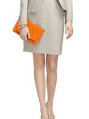 Brooks Brothers Soft Taupe Pencil Skirt